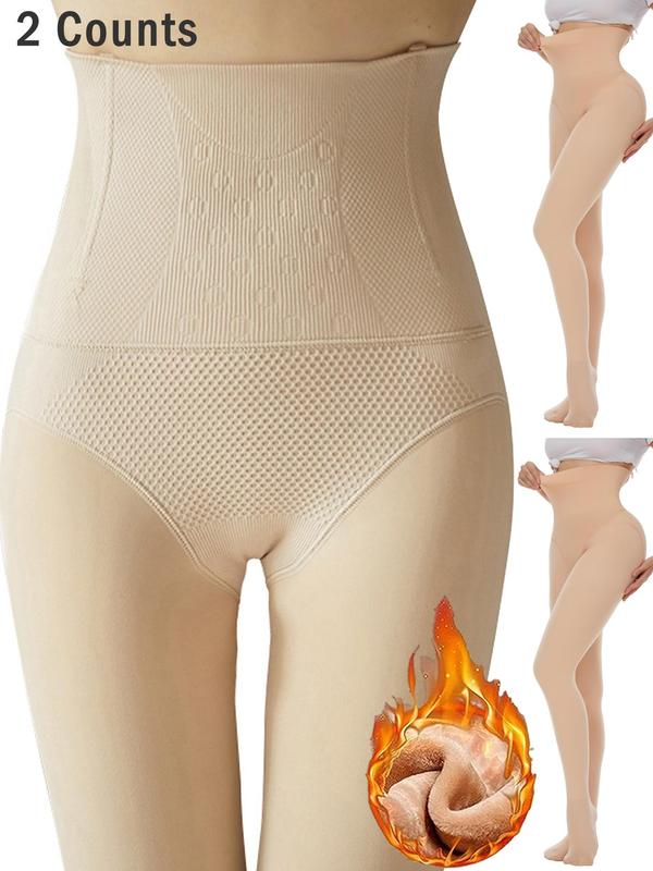 Women's Solid High Waist Tights, Casual Comfy Warm Pantyhose for Daily Wear, Women's Stockings for Fall & Winter